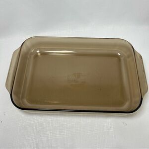 Pyrex Casserole Baking Dish Brown Amber 3Qt 233R 9”X15” Made In USA